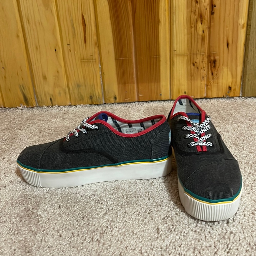 Toms Cordones Boardwalk Venice Beach Collection Black & Multi Color Shoes